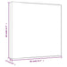 40x40x1.5 cm stretched canvas for painting, outline with measurements in centimeters and inches
