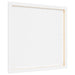 Stretched blank canvas for painting, white surface with wooden frame, professional art supply