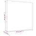 Stretched canvas 50x50x1.5cm for painting, white square, dimension lines shown