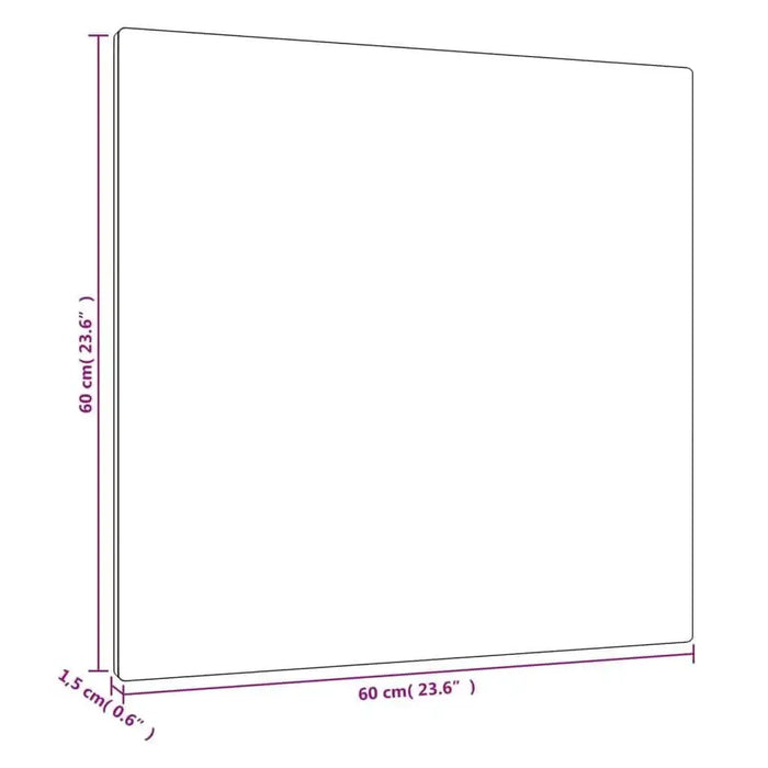 Stretched canvas 60 x 60 x 1.5 cm for professional painting, white background
