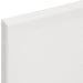 Close-up of stretched blank canvas corner, professional painting surface, white background