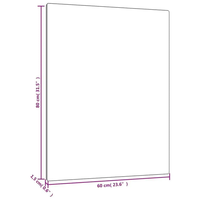 Stretched canvas 80x60x1.5cm for painting, with dimensions labeled in purple text