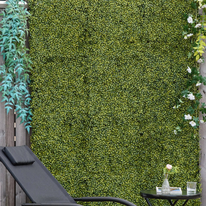 12-Piece Artificial Boxwood Milan Grass Wall Panels (50 x 50cm) - Little and Giant Explorers Outsunny