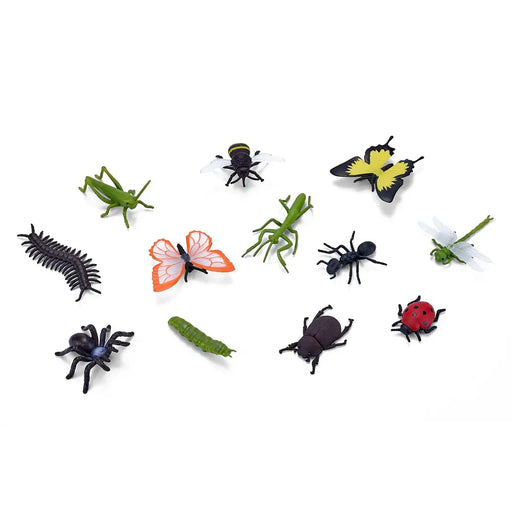 12-Piece Insects and Spiders Mini Worlds Playset | Educational Wildlife Model Collection MOJO FUN - Little and Giant Explorers Mojo Fun