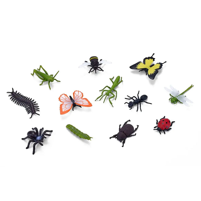 12-Piece Insects and Spiders Mini Worlds Playset | Educational Wildlife Model Collection MOJO FUN - Little and Giant Explorers Mojo Fun