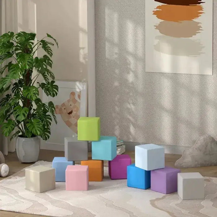 12-Piece Soft Play Blocks - Little and Giant Explorers HOMCOM