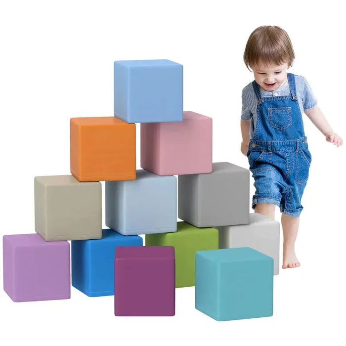 12-Piece Soft Play Blocks - Little and Giant Explorers HOMCOM