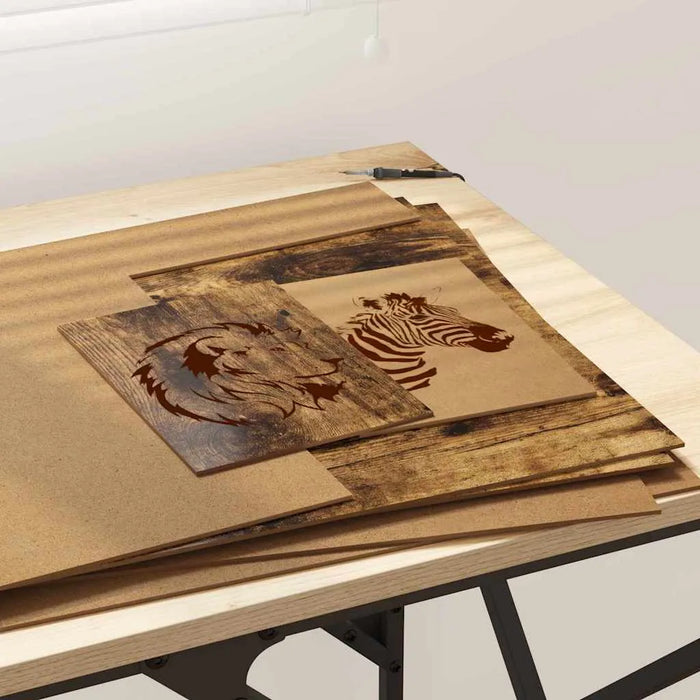 12-Piece Wooden Decorative Panel Set – Smoked Oak Finish | 40×60cm VIDAXL - Little and Giant Explorers vidaXL