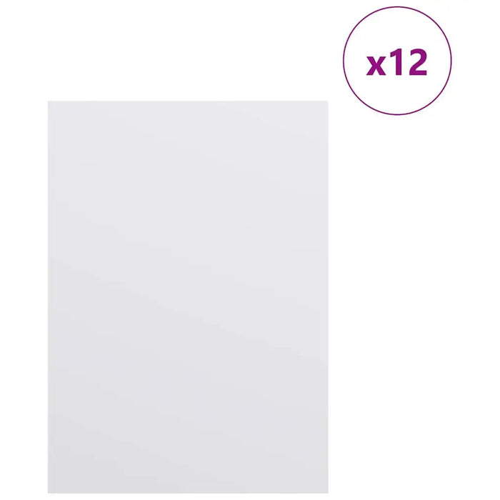 12-Piece Wooden Decorative Panel Set – White Finish | 15×21cm VIDAXL - Little and Giant Explorers vidaXL