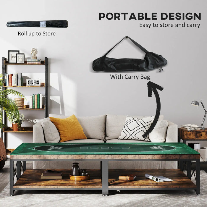 Professional Texas | Hold'em | Poker Rubber Mat for 12 Players - Little and Giant Explorers SPORTNOW