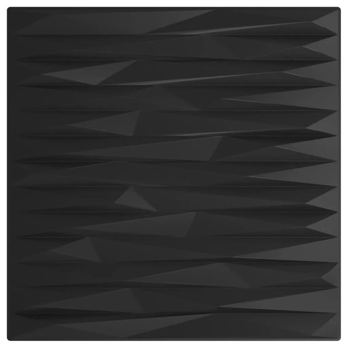 12 Wall Panels 'Stone' in Black (50 x 50cm) - Little and Giant Explorers vidaXL