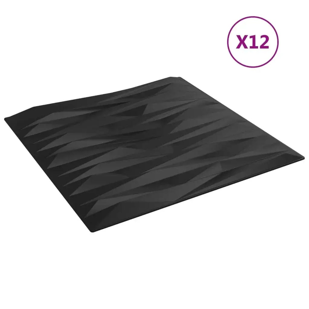 12 Wall Panels 'Stone' in Black (50 x 50cm) — Little and Giant Explorers