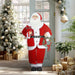 120cm Animated Santa Claus | Sound-Activated with Wreath and Gift HOMCOM - Little and Giant Explorers HOMCOM