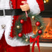 120cm Animated Santa Claus | Sound-Activated with Wreath and Gift HOMCOM - Little and Giant Explorers HOMCOM