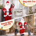 120cm Animated Santa Claus | Sound-Activated with Wreath and Gift HOMCOM - Little and Giant Explorers HOMCOM
