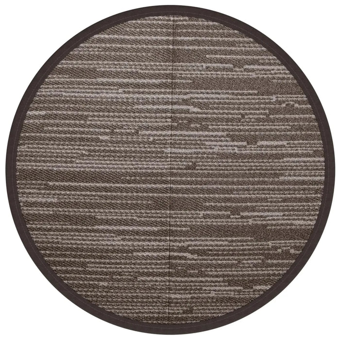120cm ARAKIL Round Outdoor Carpet – Brown | Reversible Double-Layer Jacquard Design VIDAXL - Little and Giant Explorers vidaXL