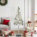 120cm Artificial Christmas Tree - White | LED Strip Lights - White and Grey Baubles VIDAXL - Little and Giant Explorers vidaXL