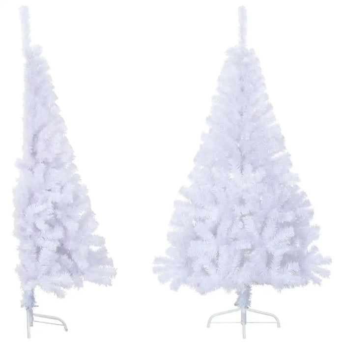 120cm Artificial Half Christmas Tree – White | Realistic PVC Branches VIDAXL - Little and Giant Explorers vidaXL