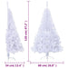 120cm Artificial Half Christmas Tree – White | Realistic PVC Branches VIDAXL - Little and Giant Explorers vidaXL