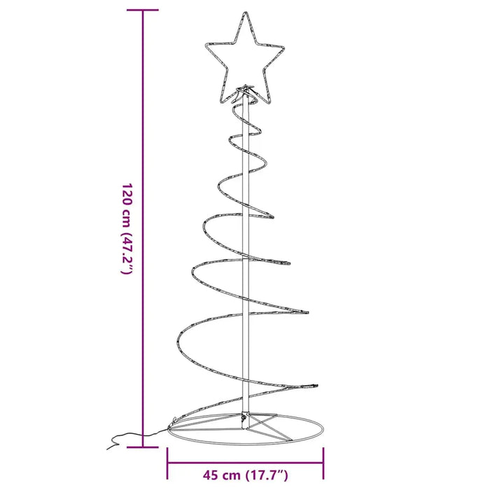 120cm LED Christmas Tree | 80 Warm White LEDs VIDAXL - Little and Giant Explorers vidaXL