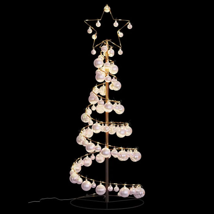120cm LED Christmas Tree with Baubles | 80 LEDs Warm White VIDAXL - Little and Giant Explorers vidaXL