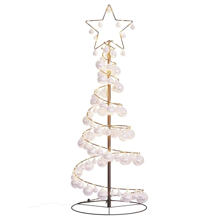 120cm LED Christmas Tree with Baubles | 80 LEDs Warm White VIDAXL - Little and Giant Explorers vidaXL