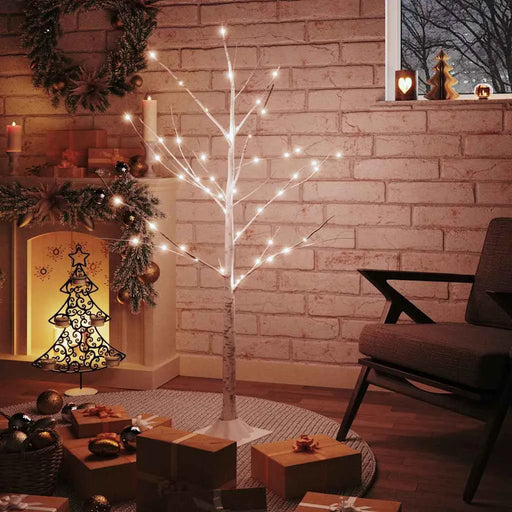 120cm LED White Birch Tree | 48 Warm White LEDs - 8 Lighting Modes VIDAXL - Little and Giant Explorers vidaXL