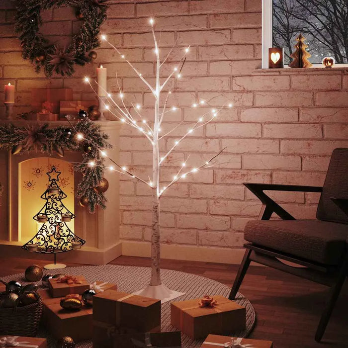 120cm LED White Birch Tree | 48 Warm White LEDs - 8 Lighting Modes VIDAXL - Little and Giant Explorers vidaXL