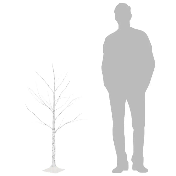 120cm LED White Birch Tree | 48 Warm White LEDs - 8 Lighting Modes VIDAXL - Little and Giant Explorers vidaXL