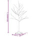 120cm LED White Birch Tree | 48 Warm White LEDs - 8 Lighting Modes VIDAXL - Little and Giant Explorers vidaXL