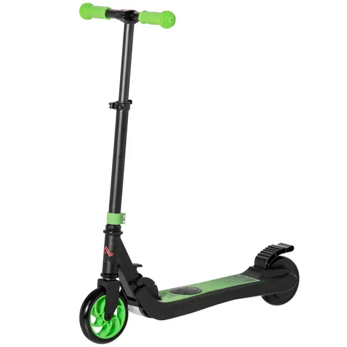 120W Kids Folding Electric Scooter with Rear Wheel Brake in Green - Little and Giant Explorers HOMCOM