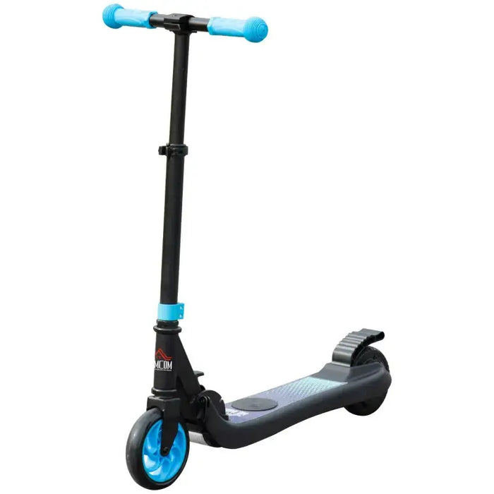 120W Kids Folding Electric Scooter with Rear Wheel Brake in Blue - Little and Giant Explorers HOMCOM