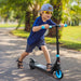 120W Kids Folding Electric Scooter with Rear Wheel Brake in Blue - Little and Giant Explorers HOMCOM