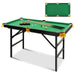 122cm Foldable Billiard Table – Green | Portable Pool Table with Complete Accessories COSTWAY - Little and Giant Explorers Costway