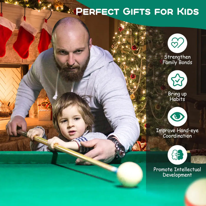 122cm Foldable Billiard Table – Green | Portable Pool Table with Complete Accessories COSTWAY - Little and Giant Explorers Costway