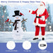 127cm Pre-Lit Snowman and Redbird Christmas Decoration | 70 Cool White LED Lights COSTWAY - Little and Giant Explorers Costway