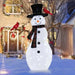 127cm Pre-Lit Snowman and Redbird Christmas Decoration | 70 Cool White LED Lights COSTWAY - Little and Giant Explorers Costway