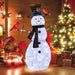 127cm Pre-Lit Snowman and Redbird Christmas Decoration | 70 Cool White LED Lights COSTWAY - Little and Giant Explorers Costway