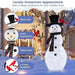 127cm Pre-Lit Snowman and Redbird Christmas Decoration | 70 Cool White LED Lights COSTWAY - Little and Giant Explorers Costway
