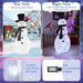 127cm Pre-Lit Snowman and Redbird Christmas Decoration | 70 Cool White LED Lights COSTWAY - Little and Giant Explorers Costway