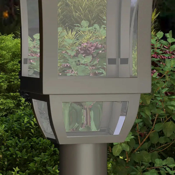 127cm Solar LED Lamp Post Light – Black Outdoor Garden Light | Static White Glow OUTSUNNY - Little and Giant Explorers Outsunny