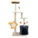 128cm Multi-Level Cat Tree | Plush Tower - Condo, Scratching Posts and Hanging Toys COSTWAY - Little and Giant Explorers Costway