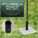 12kg Garden Parasol Base with Adjustable Foot Pad in White - Little and Giant Explorers Outsunny