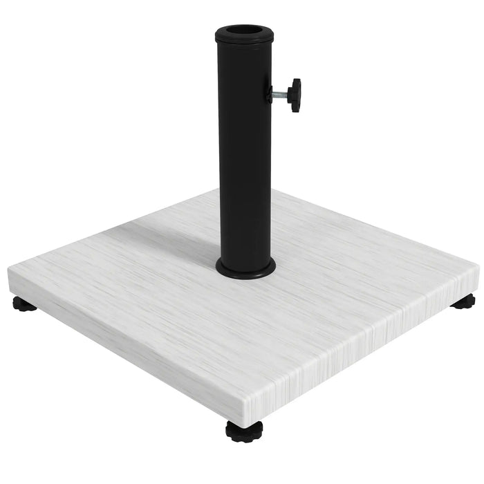 12kg Garden Parasol Base with Adjustable Foot Pad in White - Little and Giant Explorers Outsunny