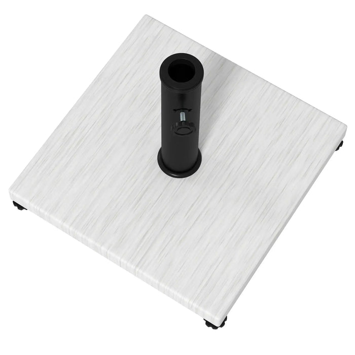12kg Garden Parasol Base with Adjustable Foot Pad in White - Little and Giant Explorers Outsunny