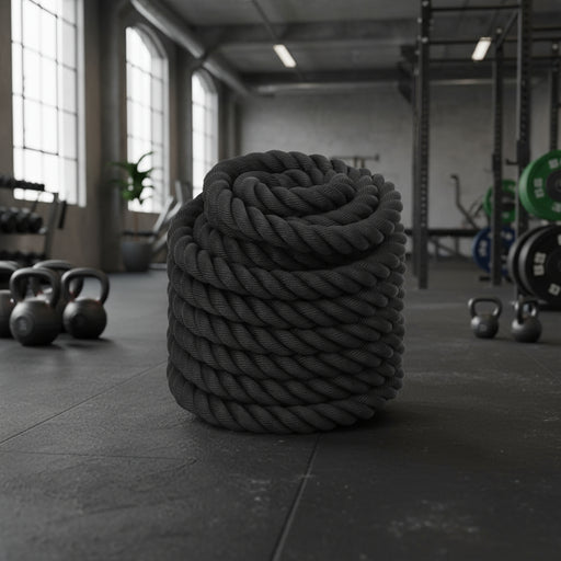 12m Battle Rope in Black 9kg - Little and Giant Explorers vidaXL