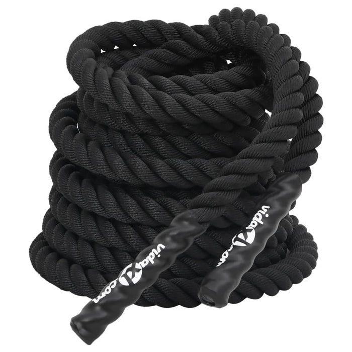 12m Battle Rope in Black 9kg - Little and Giant Explorers vidaXL