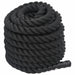 12m Battle Rope in Black 9kg - Little and Giant Explorers vidaXL