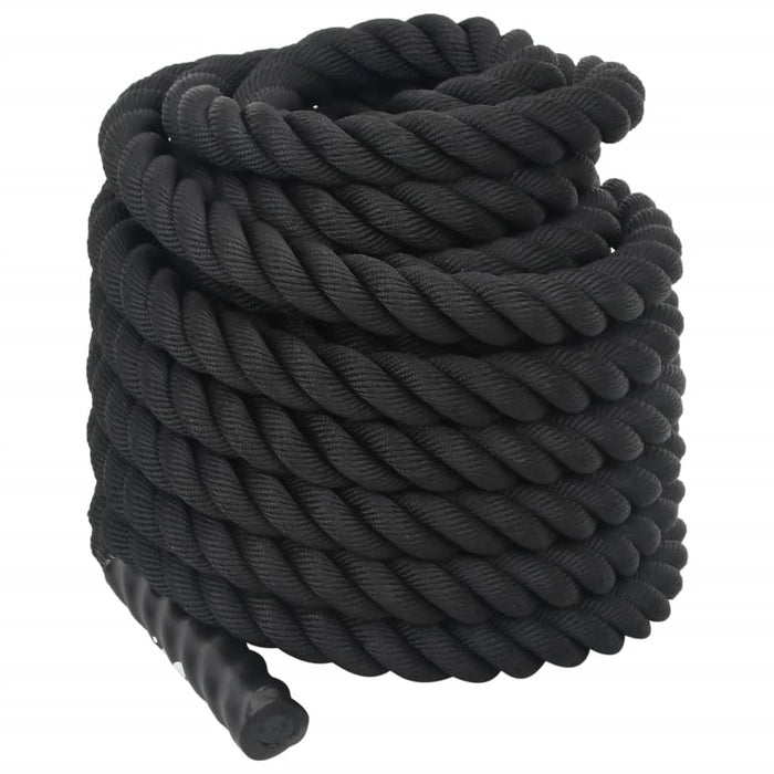 12m Battle Rope in Black 9kg - Little and Giant Explorers vidaXL