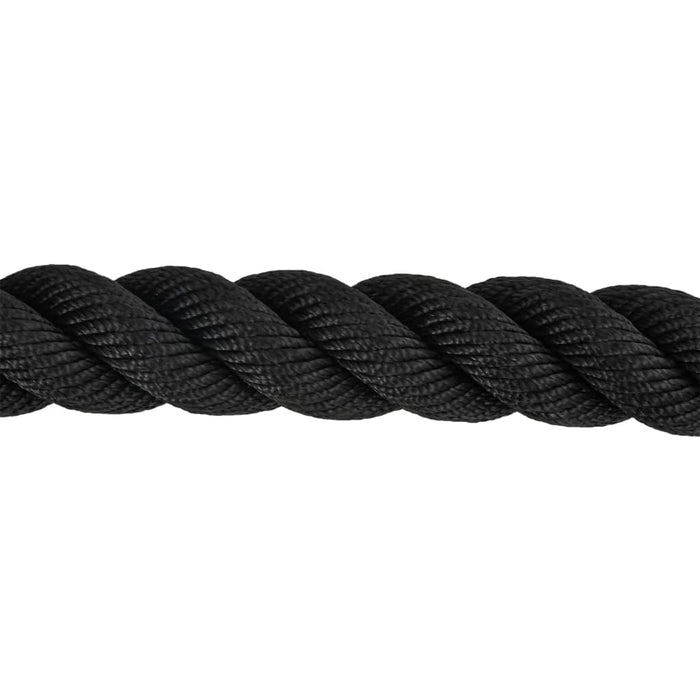 12m Battle Rope in Black 9kg - Little and Giant Explorers vidaXL